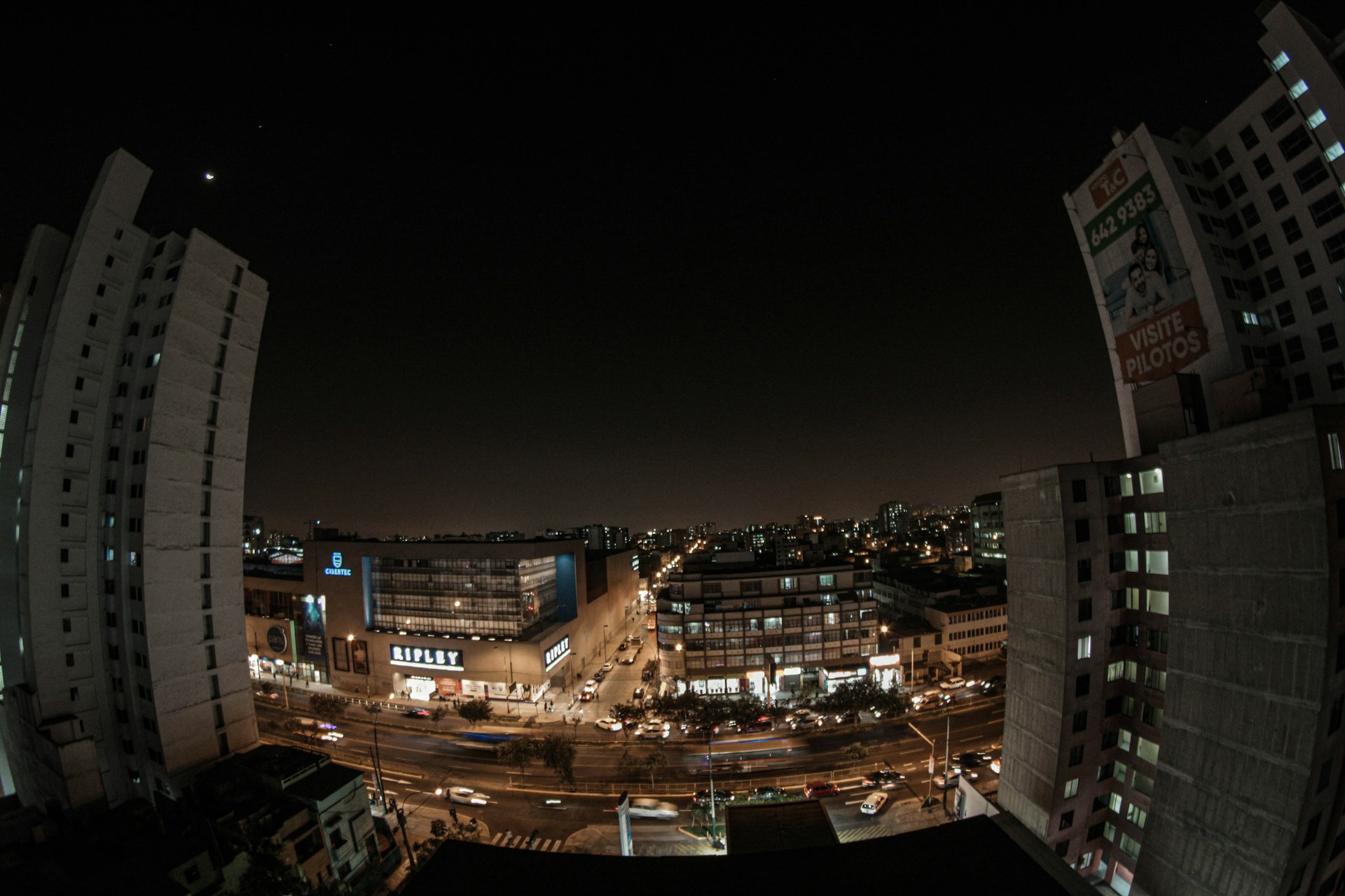 high rise buildings during night time